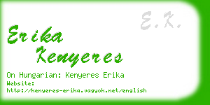 erika kenyeres business card